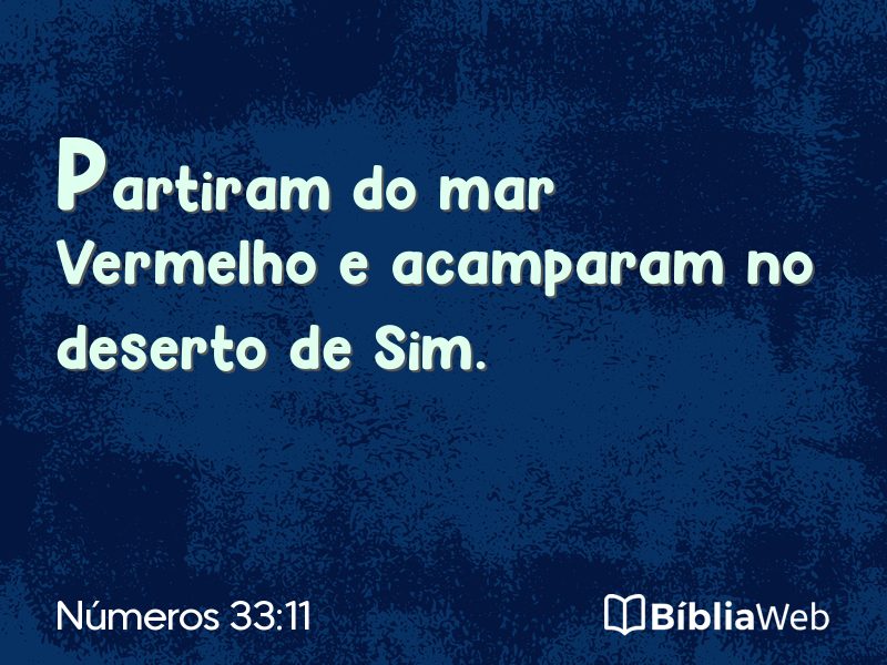 Números 33:11 em imagem para compartilhar