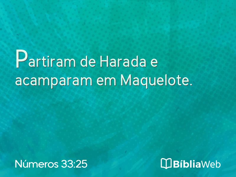 Números 33:25 em imagem para compartilhar