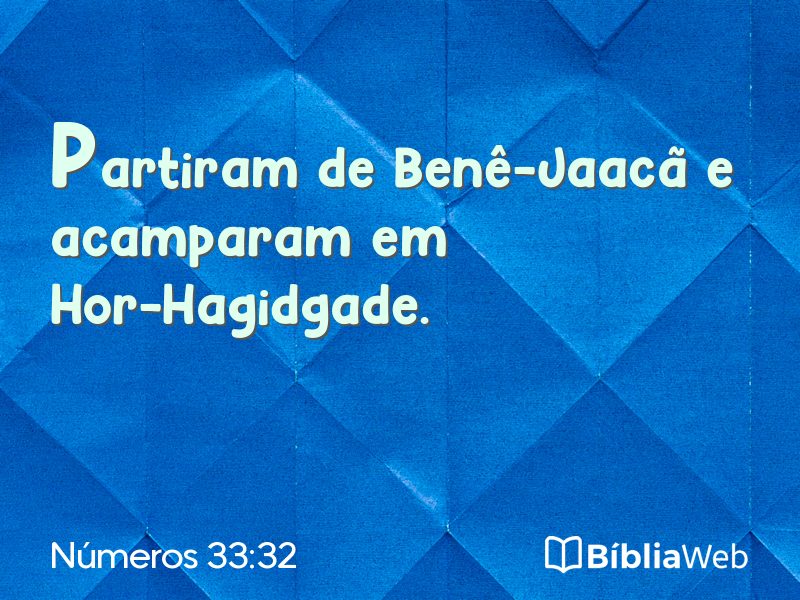 Números 33:32 em imagem para compartilhar