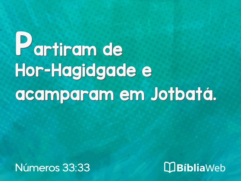 Números 33:33 em imagem para compartilhar