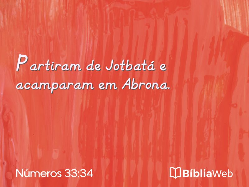 Números 33:34 em imagem para compartilhar