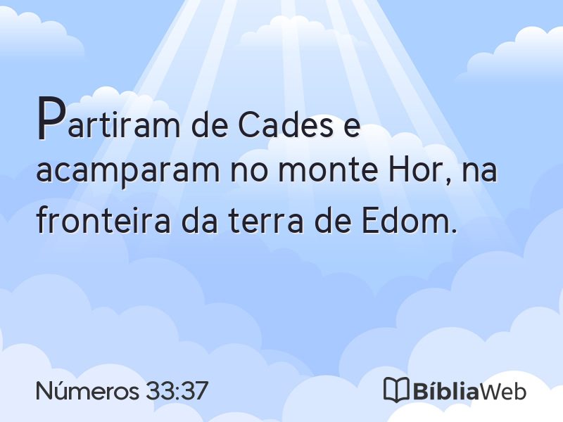Números 33:37 em imagem para compartilhar