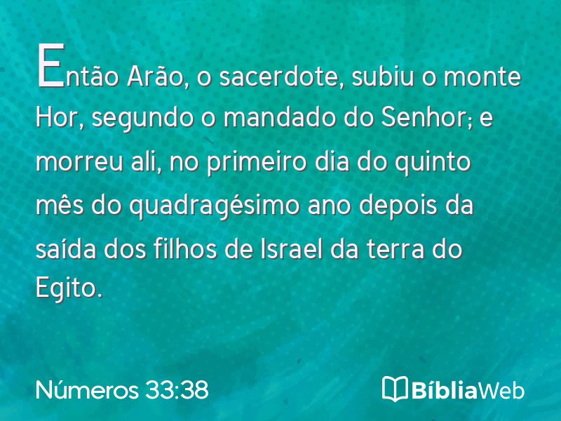 Números 33:38 em imagem para compartilhar
