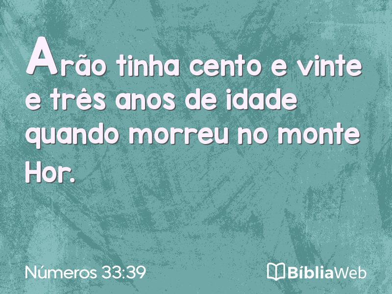 Números 33:39 em imagem para compartilhar