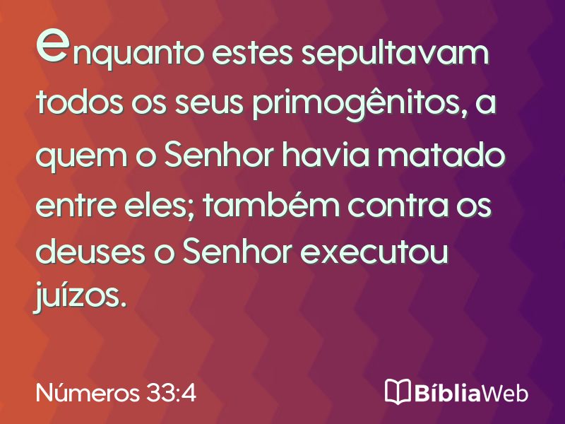 Números 33:4 em imagem para compartilhar