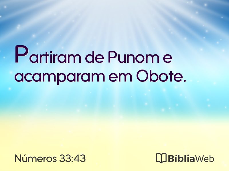 Números 33:43 em imagem para compartilhar