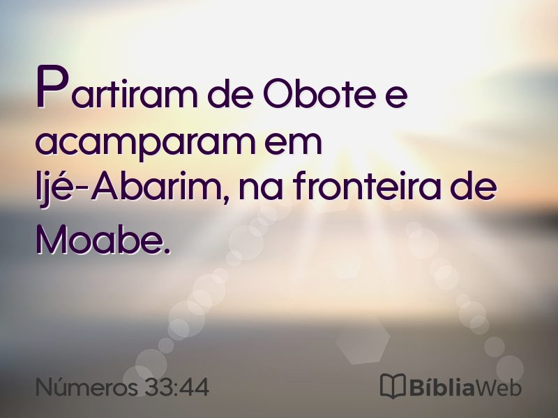 Números 33:44 em imagem para compartilhar