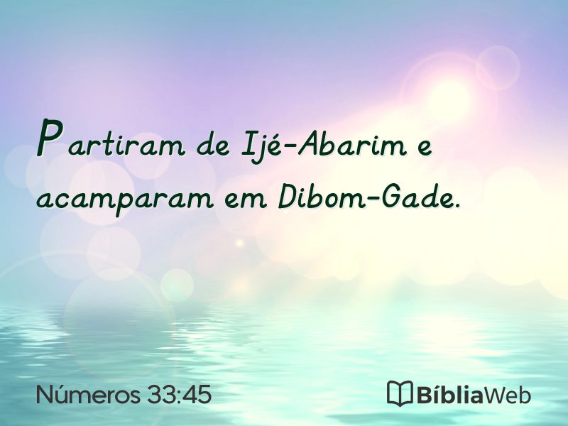Números 33:45 em imagem para compartilhar