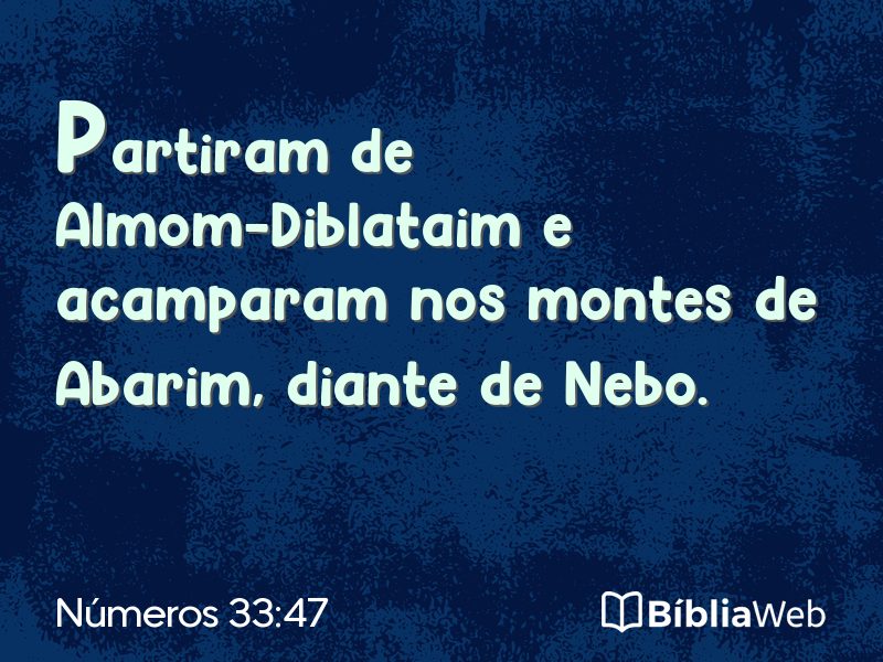 Números 33:47 em imagem para compartilhar