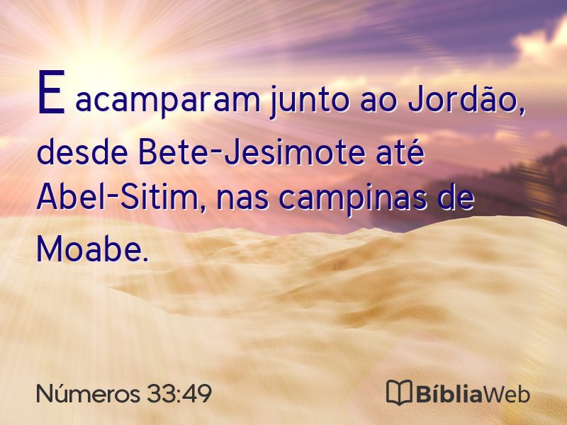 Números 33:49 em imagem para compartilhar