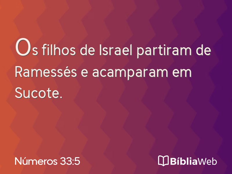 Números 33:5 em imagem para compartilhar