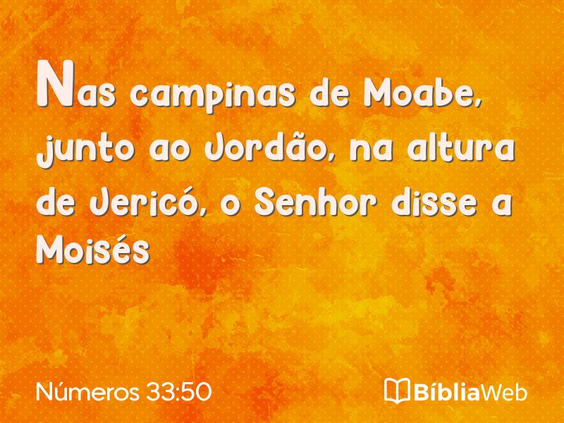 Números 33:50 em imagem para compartilhar