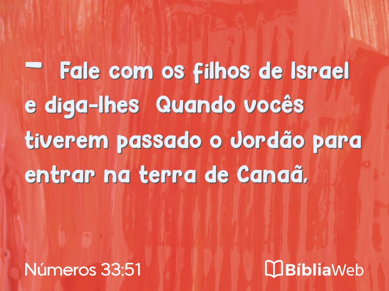 Números 33:51 em imagem para compartilhar