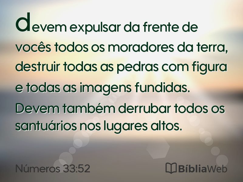 Números 33:52 em imagem para compartilhar