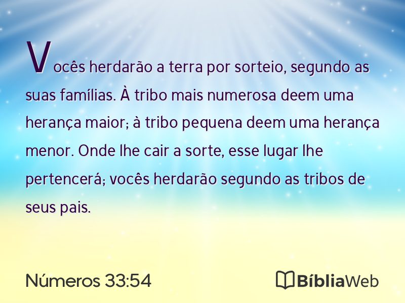 Números 33:54 em imagem para compartilhar