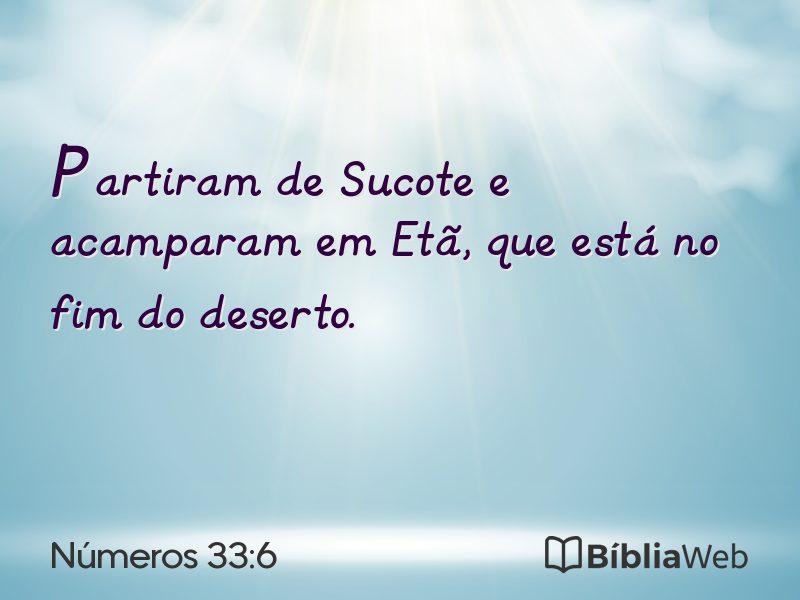 Números 33:6 em imagem para compartilhar