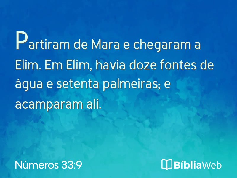 Números 33:9 em imagem para compartilhar