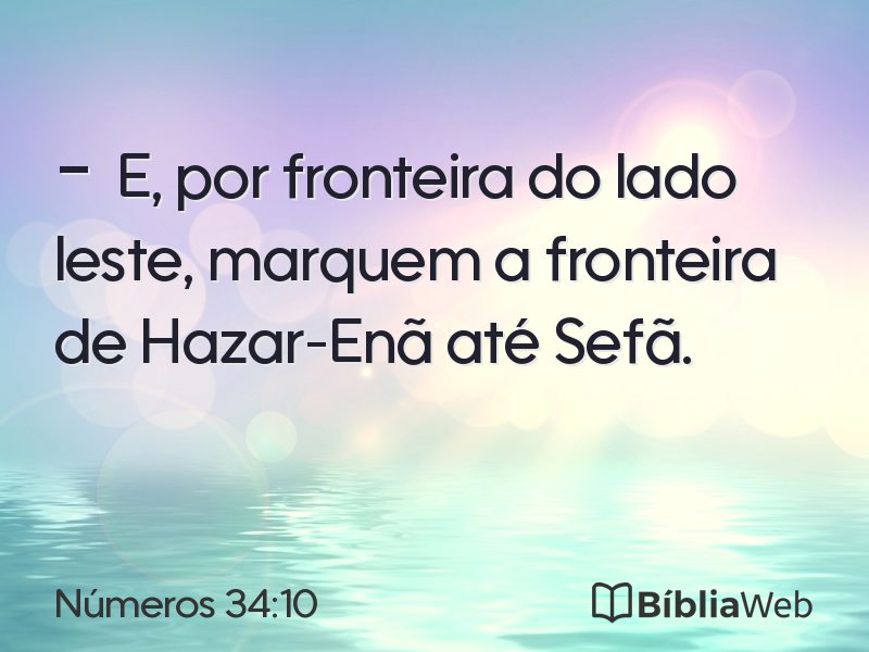 Números 34:10 em imagem para compartilhar