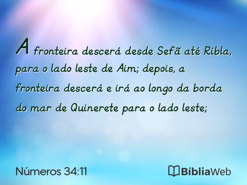 Números 34:11 em imagem para compartilhar