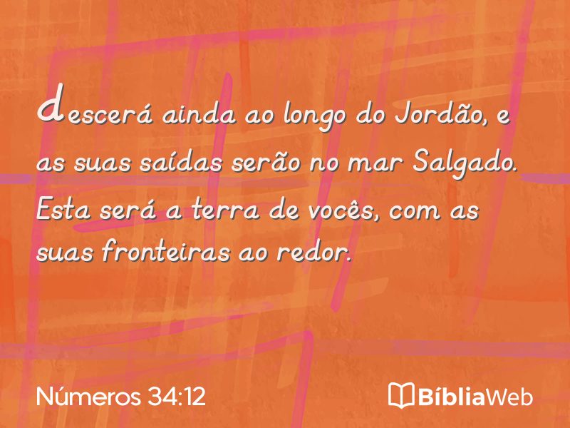 Números 34:12 em imagem para compartilhar