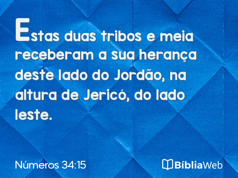 Números 34:15 em imagem para compartilhar