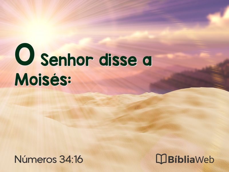 Números 34:16 em imagem para compartilhar