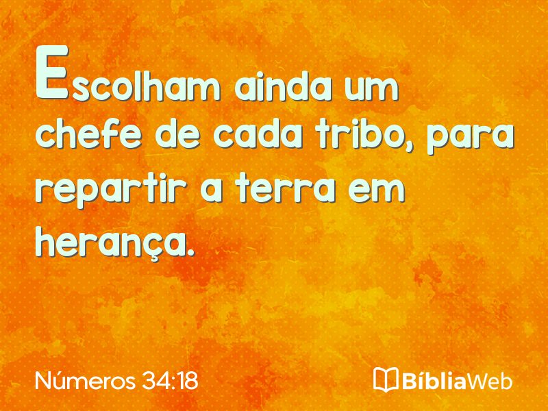 Números 34:18 em imagem para compartilhar