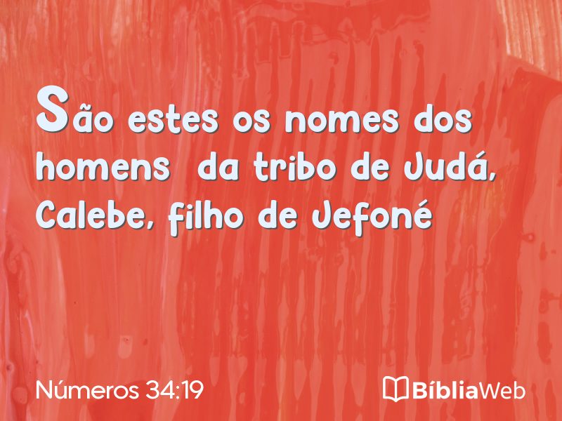 Números 34:19 em imagem para compartilhar