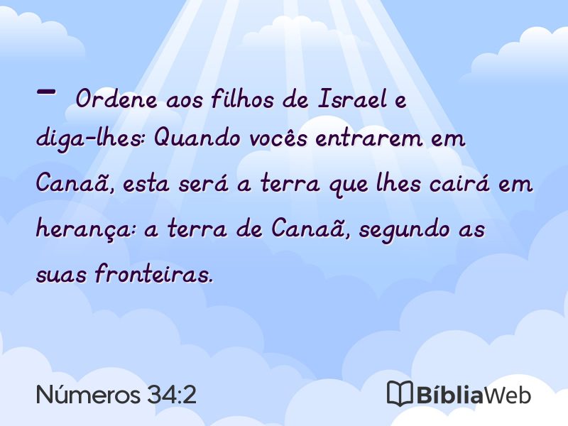 Números 34:2 em imagem para compartilhar