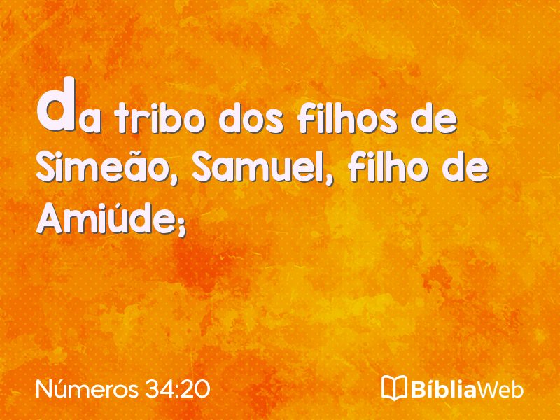 Números 34:20 em imagem para compartilhar