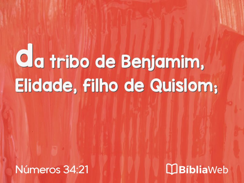 Números 34:21 em imagem para compartilhar