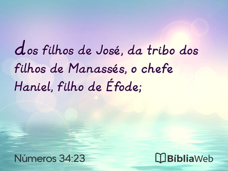 Números 34:23 em imagem para compartilhar