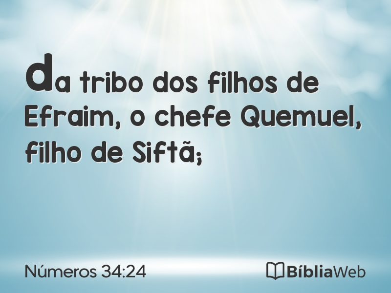 Números 34:24 em imagem para compartilhar