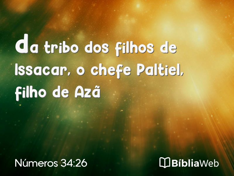 Números 34:26 em imagem para compartilhar