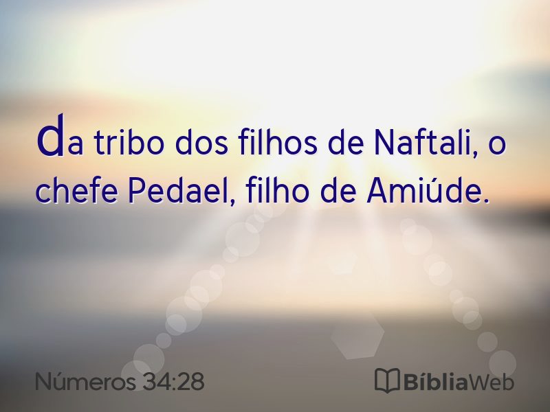 Números 34:28 em imagem para compartilhar