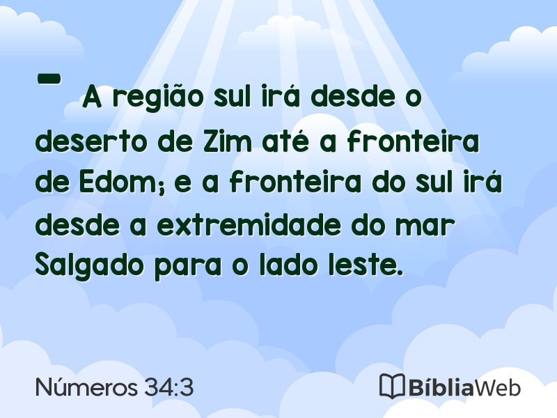 Números 34:3 em imagem para compartilhar