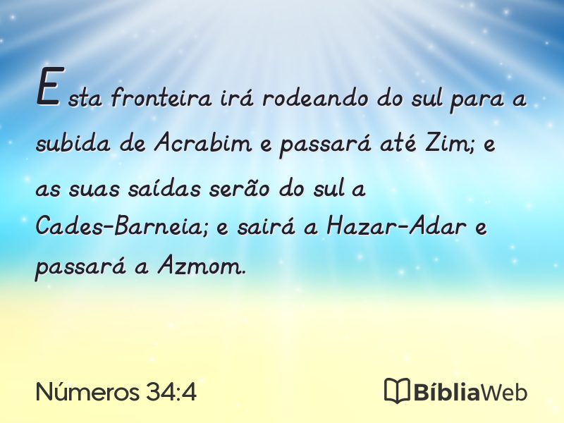 Números 34:4 em imagem para compartilhar