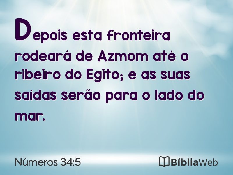 Números 34:5 em imagem para compartilhar