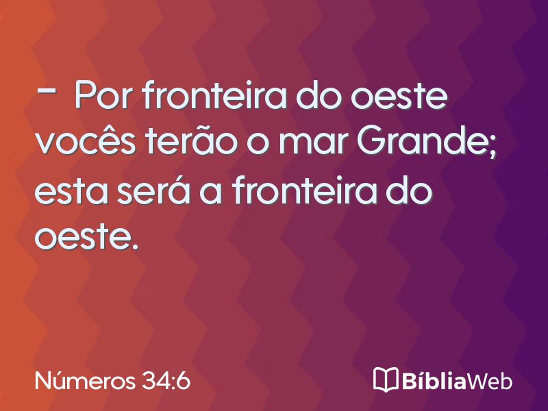 Números 34:6 em imagem para compartilhar