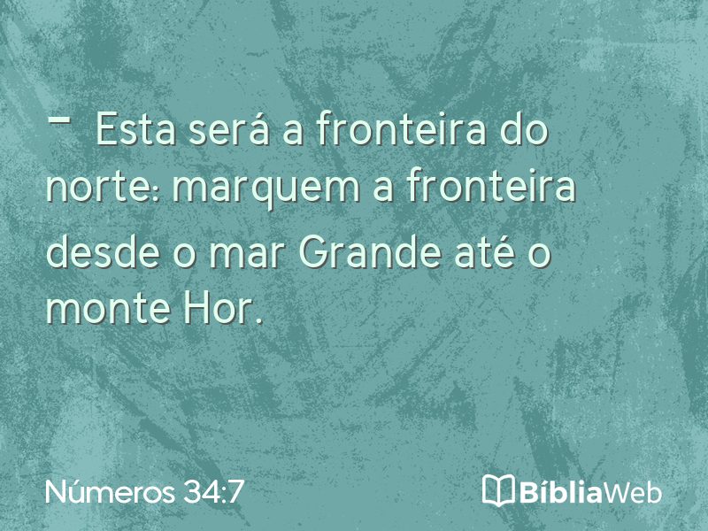 Números 34:7 em imagem para compartilhar