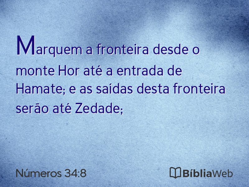 Números 34:8 em imagem para compartilhar