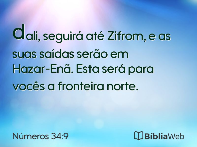 Números 34:9 em imagem para compartilhar