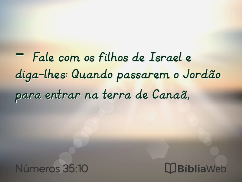Números 35:10 em imagem para compartilhar