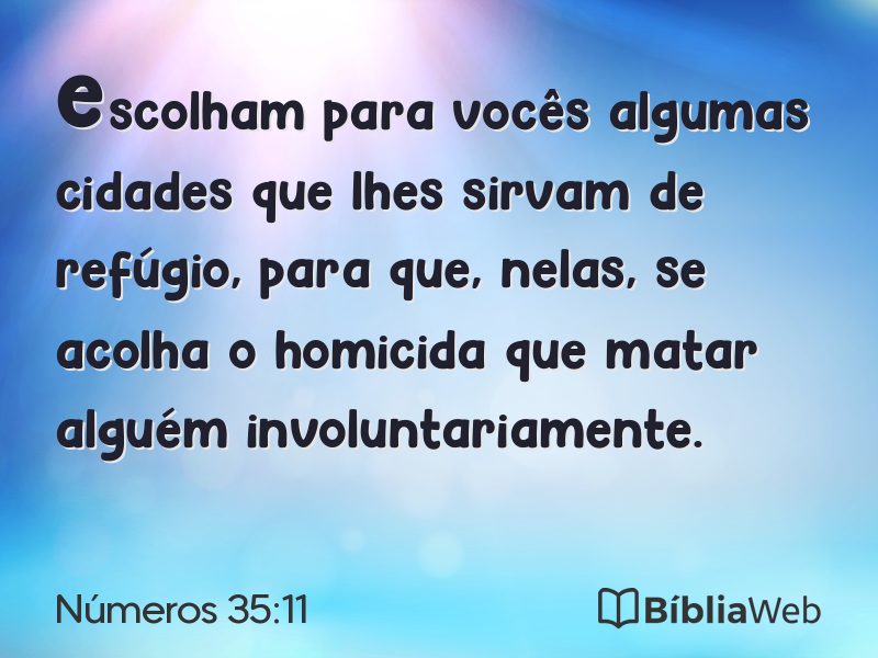 Números 35:11 em imagem para compartilhar