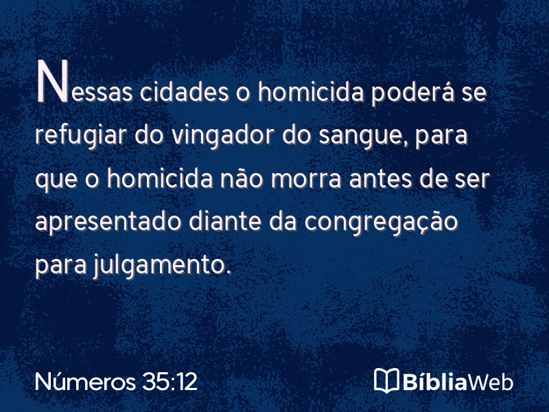 Números 35:12 em imagem para compartilhar
