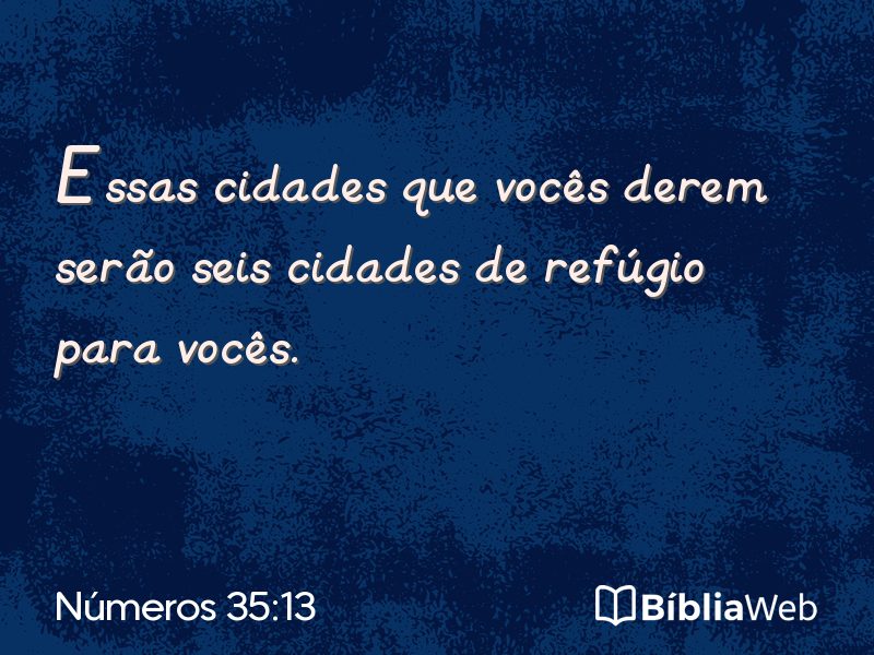 Números 35:13 em imagem para compartilhar