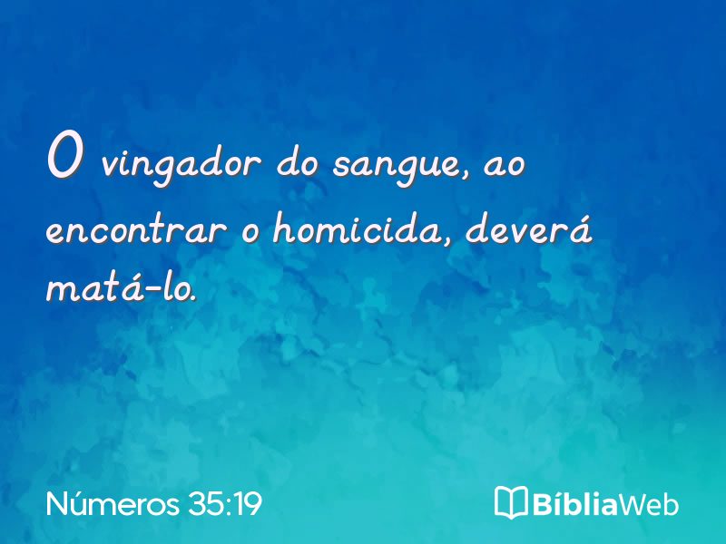 Números 35:19 em imagem para compartilhar