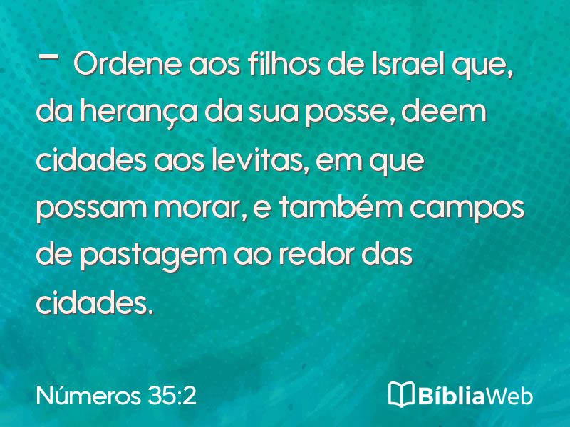 Números 35:2 em imagem para compartilhar