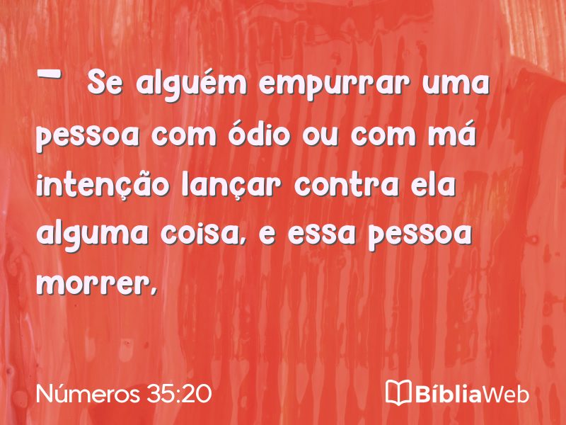 Números 35:20 em imagem para compartilhar
