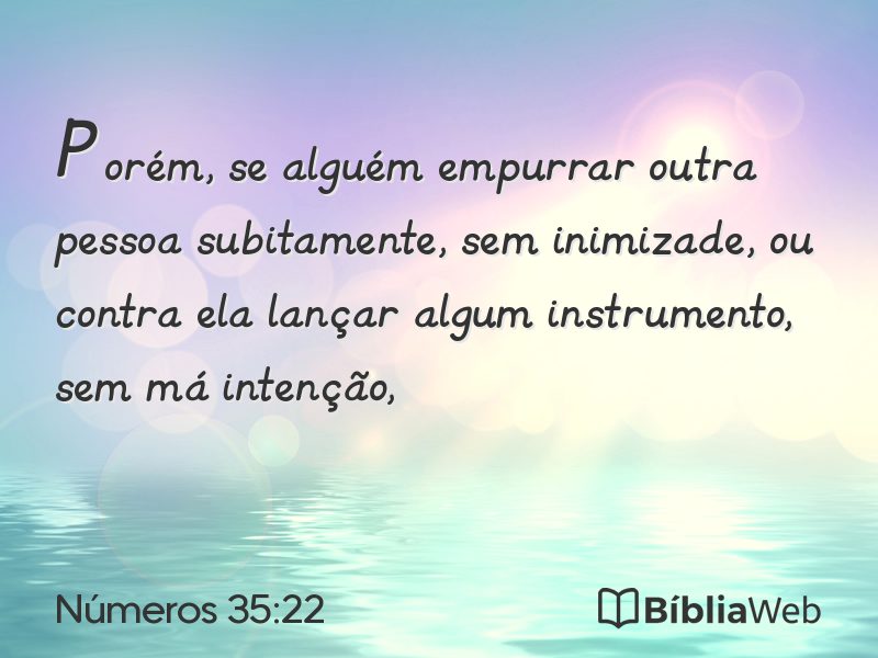Números 35:22 em imagem para compartilhar